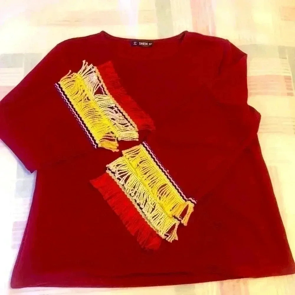 Vine  red color SHEIN blouse